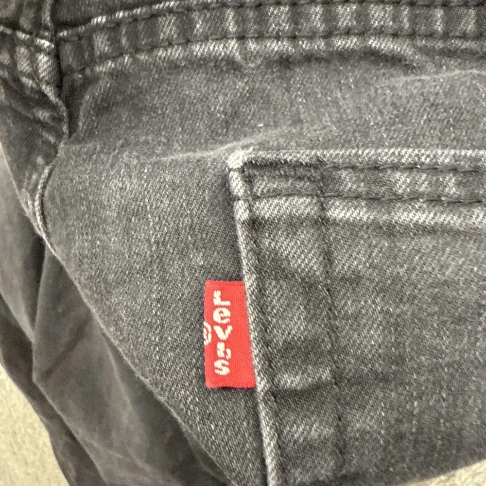 Levis 512 Mens Jeans 38x30 Straight Leg Black Denim Soft Stretch Pants